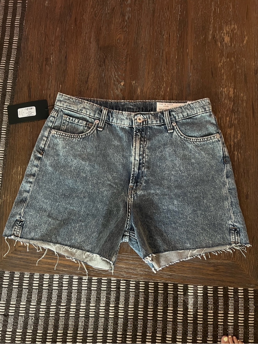NWT Rag & Bone High-Waist Washed Denim Shorts